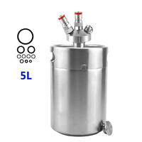 2/3.6/5L Mini fût avec serrure à bille Lance bouchon de carbonatation en acier inoxydable 304 barils de pique-nique portables à paroi unique fût de bière Homebrew