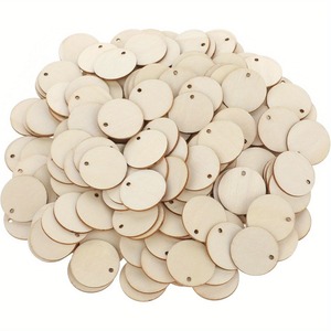 100PCS 0.08 Inch Blank Rodada Ornamentos De Madeira Recortes Pingentes Círculo De Madeira para DIY Craft Decoração Laser Engraving