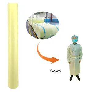 NBI S SS SSS SMS Polypropylene Spunbond Hydrophobic Non Woven Fabric Rolls Nonwoven Raw Material for Baby Diaper Training Pants