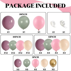 Kit d'arche de ballons rose violet, décorations de fête d'anniversaire, guirlande de ballons féeriques, ballons pour filles, fournitures pour fête du thé à thème féerique - Product Image 2