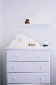 Camera dei bambini Scuola Materna Del Bambino Della Decorazione Della Parete Appeso Nube Ripiani in legno - Product Image 3