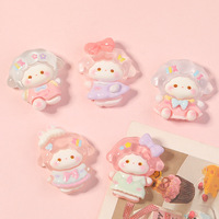 Kawaii Cartoon Animals Résine Artisanat Accessoires en résine pour la décoration de téléphone DIY