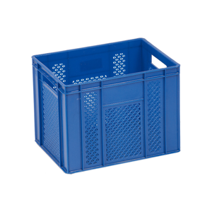 Caisse en plastique perforée KE 810, HDPE vierge, robuste, empilable, grande boîte de rangement, conteneur Euro industriel pour l'agriculture et l'alimentation - Product Image 1