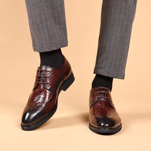 Chaussures Chelsea italiennes artisanales pour hommes en cuir véritable, à bout fermé, imperméables, à enfiler, élégantes et décontractées pour le bureau - Product Image 4
