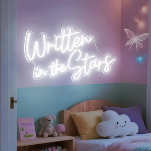 Insegna <span class=keywords><strong>al</strong></span> Neon 'Written in the Stars' per Bar, Club, Camera da Letto, Decorazione, Regali per Laurea, Matrimonio, Compleanno, Feste - Product Image 1