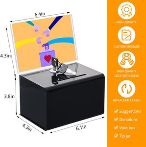 Acrylic trong suốt CTN Tặng hộp chống bụi nhựa tiết kiệm hộp với chủ đề thiên thần bỏ phiếu gợi ý plexiglass Bầu Cử hộp - Product Image 3