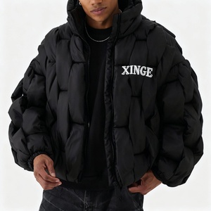 Novedad 2025: Chaqueta Acolchada para Hombre, Tejida a Mano, con Capucha, Estilo Casual, para Invierno - Product Image 1