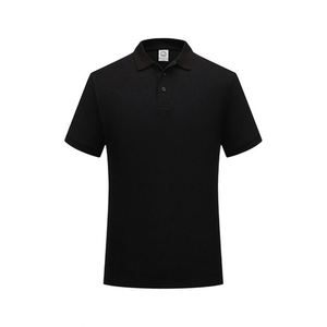 Camiseta Polo Negra con Logotipo Personalizado, Cuello de Solapa de Algodón, Uniforme para Hombre, para Promoción - Product Image 1