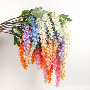 Guirnaldas de Flores Artificiales de Glicinia Mitsuba de 100cm-200cm, Ramo de Seda para Decoración de Techos en Bodas, Enredaderas Colgantes para Interiores y Exteriores - Product Image 1