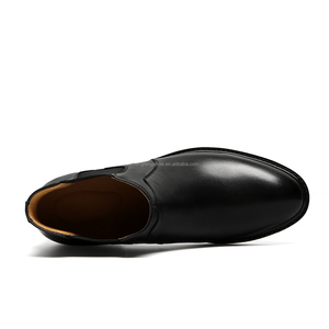 بوت تشيلسي من جلد العجل الإيطالي الأصلي موديل <span class=keywords><strong>2025</strong></span> للرجال، يزيد الطول 8 سم، حذاء جلدي مصنوع يدويًا للرجال - Product Image 4