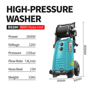 Idropulitrice ad Alta Pressione 135 Bar <span class=keywords><strong>per</strong></span> Pulizia ad Acqua Fredda 220V Leggera e Portatile <span class=keywords><strong>per</strong></span> <span class=keywords><strong>Camper</strong></span>, Campeggio, Veicoli e Pulizia Ottica - Product Image 3