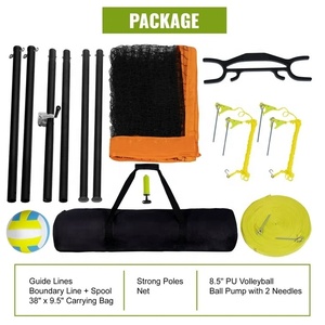 Ensemble de <span class=keywords><strong>volley</strong></span>-<span class=keywords><strong>ball</strong></span> portable pour la plage d'arrière-cour avec <span class=keywords><strong>filet</strong></span> de <span class=keywords><strong>volley</strong></span>-<span class=keywords><strong>ball</strong></span> professionnel de 32 pieds - Product Image 6