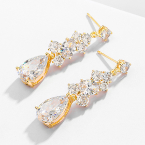 RAKOL EP5080 Venta al por Mayor Pendientes de Gota de Agua 2025 Mejor Diseño de Moda Pendientes de Botón con Circonita Cúbica Joyería - Product Image 3
