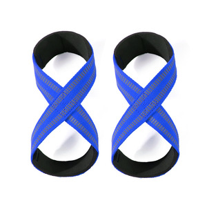Wholesale Custom Logo Polyester Adjustable Portable Gym Training Wrist <b>Straps</b> Figure 8 Heavy Duty Weightlifting <b>Straps</b> - Product Image 3