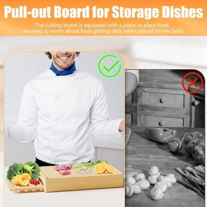 Bamboo Cutting Board <b>Dish</b> <b>Rack</b> Set L Size Quick Dry Double Sided Anti Slip Home Kitchen Use - Product Image 4