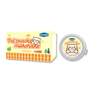 FAENBEI Boîte en aluminium <span class=keywords><strong>pour</strong></span> chat Mousse humide nourriture <span class=keywords><strong>pour</strong></span> animaux de compagnie Snack alimentaire OEM ODM OBM 50g * 7/boîte poulet <span class=keywords><strong>lait</strong></span> de chèvre - Product Image 5
