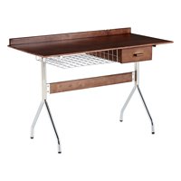 Bureau en bois massif de style Bauhaus vintage, simple et rétro, pour petit appartement, bureau à domicile, table d'étude avec tiroir, bureau SR DIY