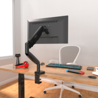 Support de bureau pour moniteur unique monté sur poteau bras de moniteur à ressort à gaz réglable en hauteur pour écran d'ordinateur