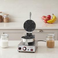 Nouvelle machine à gaufres et à crêpes en acier inoxydable à haute productivité, en promotion