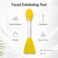 Spatule exfoliante double face et brosse nettoyante pour le visage – Outil de beauté portable pour le démaquillage