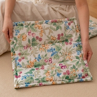 Coussin de siège carré en pur coton bio Berry, coussin de chaise élégant, respirant toutes saisons, pour salle à manger et bureau