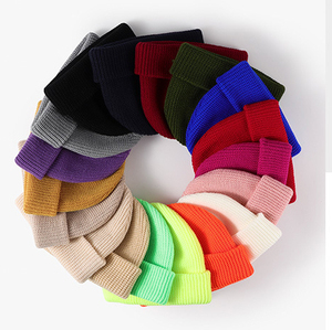 Gorro de Pescador de Cuero Tejido Personalizado, Gorro de Invierno de Acrílico con Puño Corto - Product Image 2