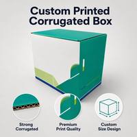 Boîte d'expédition en carton ondulé personnalisée, impression couleur intégrale, emballage en carton kraft, taille personnalisée, logo OEM pour l'e-commerce, l'expédition et la vente au détail