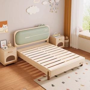 <span class=keywords><strong>Lit</strong></span> pour enfants JINS avec tête de <span class=keywords><strong>lit</strong></span> souple cadre en bois Design moderne en forme d'ours tendance en bois massif chambre principale Accent en cuir - Product Image 5