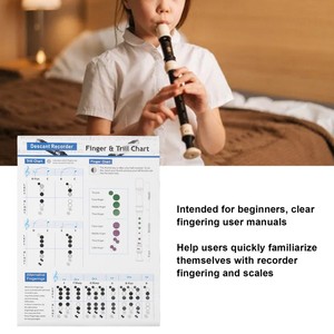 Clarinete acorde digitación Tabla 8 agujeros aprendizaje ayuda referencia música cartel para principiantes - Product Image 5