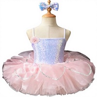 Vestido de Ballet para Niñas, Traje de Danza sin Mangas, Falda Tutú de Princesa con Lentejuelas, Vestido Bonito para Actuaciones en Escenario