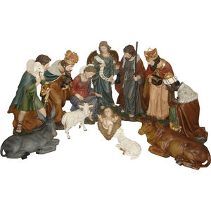 ZICOM - Juego de Natividad Pintado a Mano de 12 Piezas, 60 cm de Altura, Figura y Juguete Navideño, Origen Alemania (9069-K045) - Product Image 1