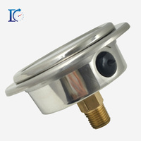 DACHENG OEM Stainless Steel Liquid Fill Glycerine Oil Dial Pressure Gauge Back Connected Vacuum Menometer DN65 NPT1/4 Y-60ZT