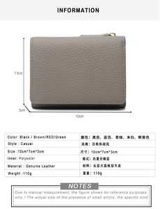 Portefeuilles et porte-cartes en cuir véritable, vente en gros ou sur mesure, nouveau grain de litchi, en cuir de vachette, anti-vol RFID, étuis à cartes B-4496 - Product Image 3