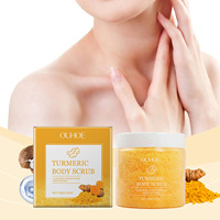 OUHOE Gommage Corporel au Curcuma Exfolie Doucement Hydrate Extrait de Curcuma Laisse la Peau Éclatante et Lisse Emballage en Pot