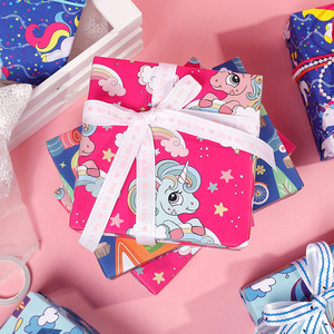 High Quality Wholesale 80g Birthday ArtPaper <b>Tissue</b> 43*300cm Gift Luxury Custom Packaging <b>Wrapping</b> <b>Paper</b> Roll - Product Image 2