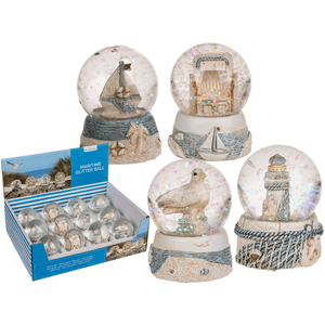 Bola de poliresina con purpurina, Marítima, - Product Image 1