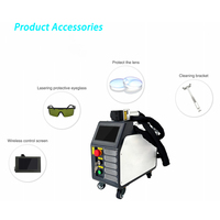 Machine de nettoyage au laser portable 300W à refroidissement par air, décapant de rouille pour métal, bois, usage industriel