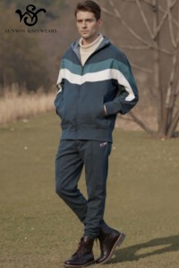 <span class=keywords><strong>Felpa</strong></span> con Cappuccio da <span class=keywords><strong>Uomo</strong></span> Autunnale in Poliestere/Cotone Ecologico, Tessuto Ricamato con Strisce Coordinate - Product Image 6