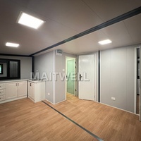 Maison conteneur extensible de 20 pieds de haute qualité, maisonnette préfabriquée durable entièrement meublée avec cuisine et salle de bain