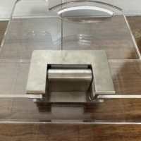 Ferme-porte hydraulique moderne pour douche sans cadre en acier inoxydable, fermeture automatique à 180 degrés, pince de fixation pour verre, charnière argent/noir