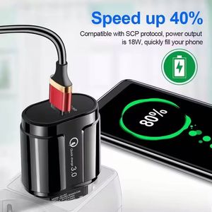 Wholesale 18W USB Charger <b>Adapter</b> Mobile Phone USB Charger 3A Fast Wall Charger US EU <b>Plug</b> for Mobile Phone - Product Image 3