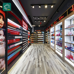 Mỹ phẩm kính hiển thị nước hoa chai hiển thị đứng nhà máy làm tóc giả hiển thị đứng với đèn <span class=keywords><strong>LED</strong></span> - Product Image 4