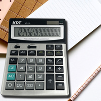 Calculatrice de bureau KT-916 16 chiffres grand écran LCD tactile confortable double puissance tablettes papeterie de bureau pour les écoliers