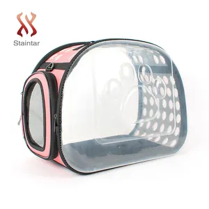 Gabbie per produttori cinesi trasportini grandi gabbie per animali domestici trasparenti e traspiranti rosa