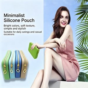 Custom Fashion Portable Eco-Friendly Silicone Vacuum Compressed Storage Pouch Handle Waterproof Multi-Functional for Bathroom - Product Image 3