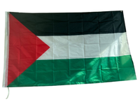 Drapeau de Palestine imprimé sur une face 3x5ft personnalisé personnalisable pour toutes les bannières nationales et drapeaux d'affichage