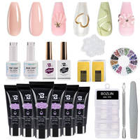 Fournisseur professionnel de Poly Gel BOZLIN 36 couleurs 30ml Kit complet de gel d'extension d'ongle de Poly Gel de main antiadhésive