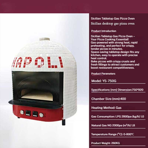 Restaurante Occidental, Hamburguesería, Pizzería, Horno de <span class=keywords><strong>Pizza</strong></span> Artesanal Estilo Siciliano Italiano, Horno de <span class=keywords><strong>Pizza</strong></span> a Gas Napolitano, para Hornear <span class=keywords><strong>Pizza</strong></span> Delgada - Product Image 4