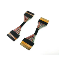 Panjang 50mm Fpc 24T * 2 kabel-PEXPN20454-30P * 2 Led Lvds kawat Harness produsen