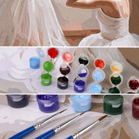 Toile de coton non étirée personnalisée en gros bricolage peinture acrylique par numéros Kits pour adultes